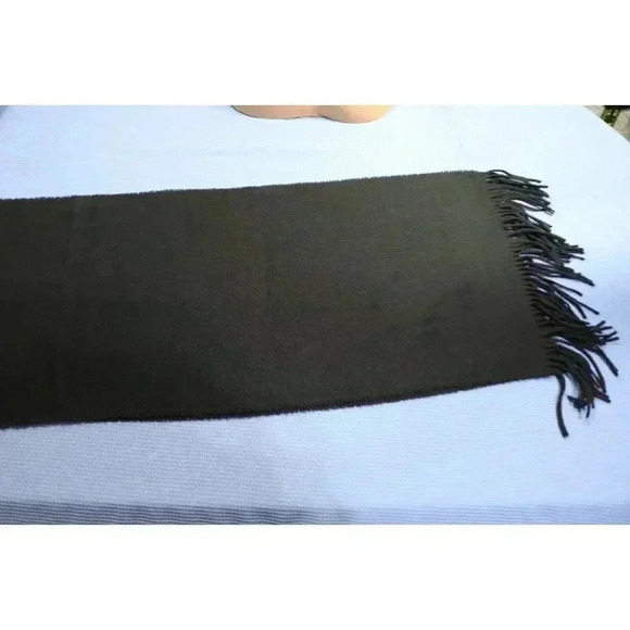 Geoffrey Beene Cashme Scarf-Black-Made in Italy-Unisex - Picture 5 of 6